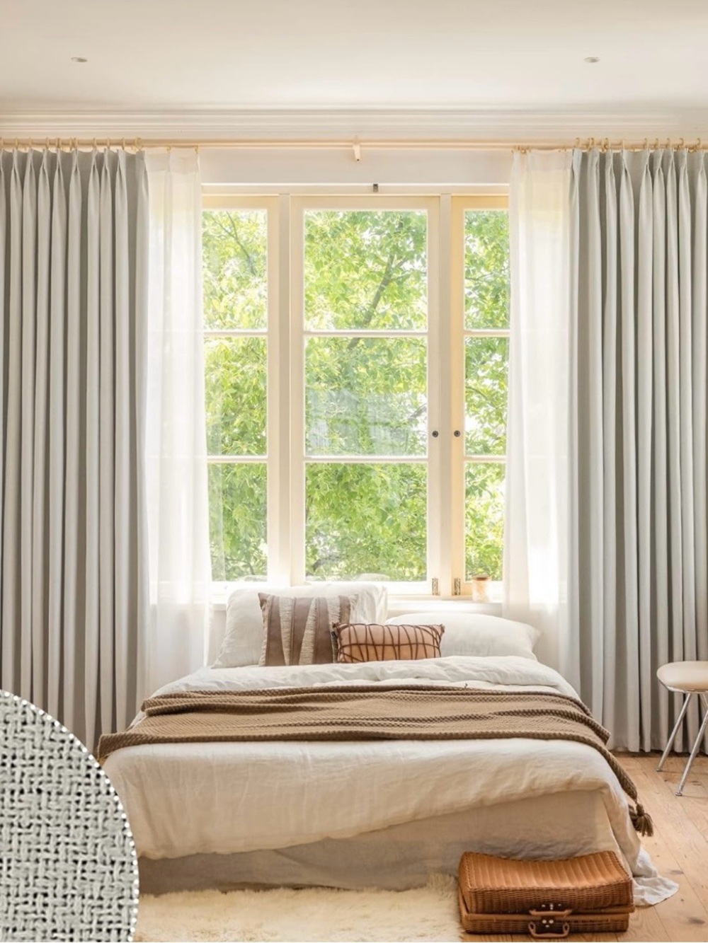 Neutral Linen Curtain drapes new in the package